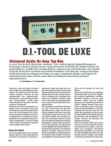 Gitarre & Bass Universal Audio Ox Amp Top Box Gitarre & Bass Universal Audio Ox Amp Top Box