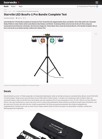 Bonedo.de Stairville LED BossFx-1 Pro Bundle Complete Bonedo.de Stairville LED BossFx-1 Pro Bundle Complete
