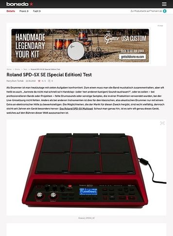 Bonedo.de Roland SPD-SX SE (Special Edition) Bonedo.de Roland SPD-SX SE (Special Edition)