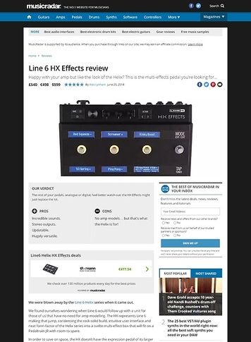 MusicRadar.com Line 6 HX Effects MusicRadar.com Line 6 HX Effects