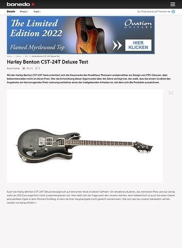 Bonedo.de Harley Benton CST-24T Bonedo.de Harley Benton CST-24T