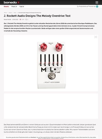 Bonedo.de J. Rockett The Melody Overdrive Bonedo.de J. Rockett The Melody Overdrive