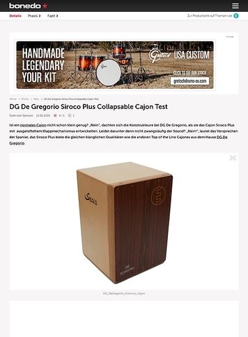 Bonedo.de DG De Gregorio Siroco Plus Collapsable Cajon Bonedo.de DG De Gregorio Siroco Plus Collapsable Cajon
