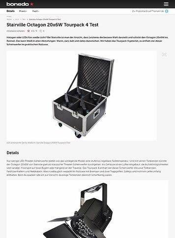 Bonedo.de Stairville Octagon 20x6W Tourpack 4 Bonedo.de Stairville Octagon 20x6W Tourpack 4