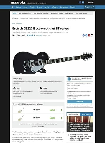 MusicRadar.com Gretsch G5220 Electromatic Jet BT MusicRadar.com Gretsch G5220 Electromatic Jet BT