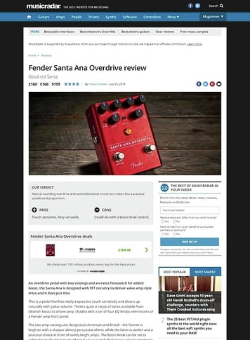MusicRadar.com Fender Santa Ana Overdrive MusicRadar.com Fender Santa Ana Overdrive