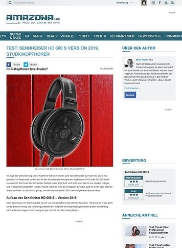 Amazona.de Sennheiser HD 660 S Version 2019 Amazona.de Sennheiser HD 660 S Version 2019