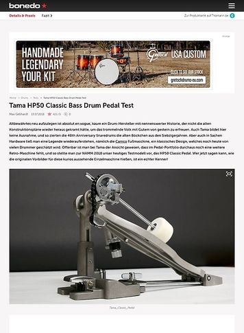 Bonedo.de Tama HP50 Classic Bass Drum Pedal Bonedo.de Tama HP50 Classic Bass Drum Pedal