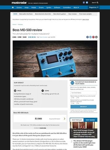 MusicRadar.com Boss MD-500 MusicRadar.com Boss MD-500