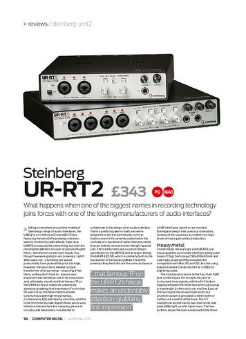 Computer Music Steinberg UR-RT2 Computer Music Steinberg UR-RT2