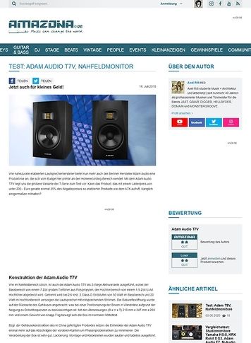 Amazona.de Adam Audio T7V Amazona.de Adam Audio T7V