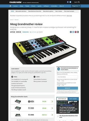 MusicRadar.com Moog Grandmother MusicRadar.com Moog Grandmother
