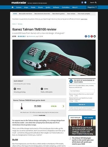 MusicRadar.com Ibanez Talman TMB100 MusicRadar.com Ibanez Talman TMB100