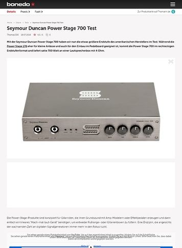 Bonedo.de Seymour Duncan Power Stage 700 Bonedo.de Seymour Duncan Power Stage 700