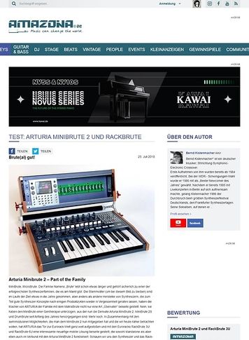 Amazona.de Arturia MiniBrute 2 und RackBrute Amazona.de Arturia MiniBrute 2 und RackBrute