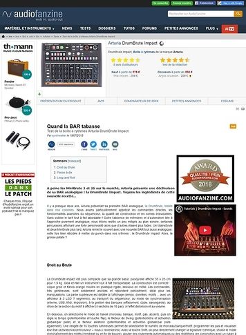 Audiofanzine.com Arturia DrumBrute Impact Audiofanzine.com Arturia DrumBrute Impact