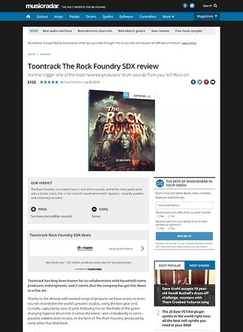 MusicRadar.com Toontrack The Rock Foundry SDX MusicRadar.com Toontrack The Rock Foundry SDX
