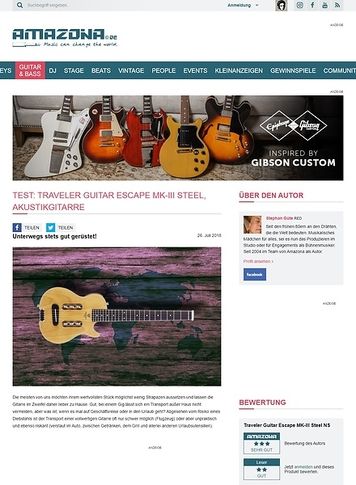 Amazona.de Traveler Guitar Escape MK-III Steel Amazona.de Traveler Guitar Escape MK-III Steel