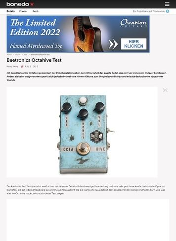 Bonedo.de Beetronics Octahive Bonedo.de Beetronics Octahive