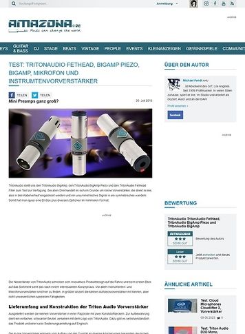 Amazona.de TritonAudio FetHead, BigAmp Piezo, BigAmp Amazona.de TritonAudio FetHead, BigAmp Piezo, BigAmp