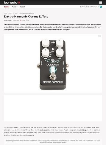Bonedo.de Electro Harmonix Oceans 11 Bonedo.de Electro Harmonix Oceans 11