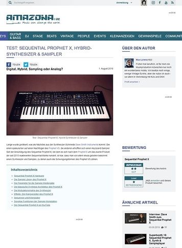 Amazona.de Sequential Prophet X Amazona.de Sequential Prophet X