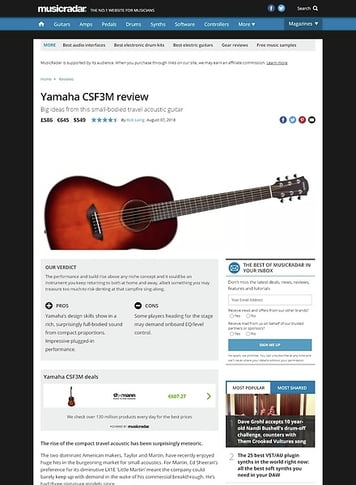 MusicRadar.com Yamaha CSF3M MusicRadar.com Yamaha CSF3M
