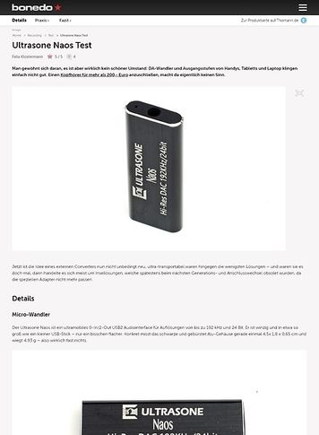 Bonedo.de Ultrasone Naos Bonedo.de Ultrasone Naos