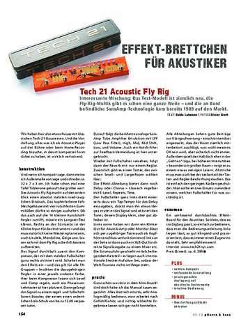 Gitarre & Bass Tech 21 Acoustic Fly Rig Gitarre & Bass Tech 21 Acoustic Fly Rig
