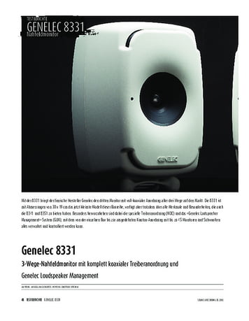 Sound & Recording Genelec 8331 Sound & Recording Genelec 8331