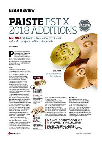 Rhythm Paiste PST X 2018 Additions Rhythm Paiste PST X 2018 Additions