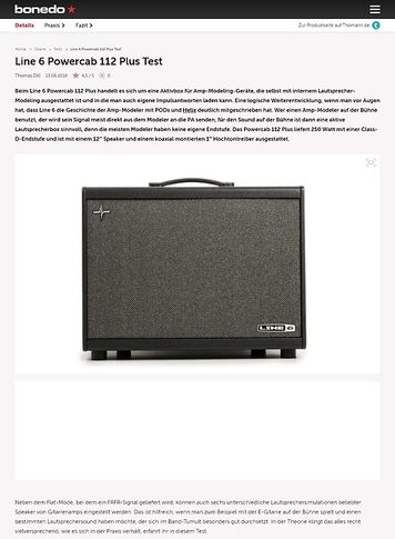 Bonedo.de Line 6 Powercab 112 Plus Bonedo.de Line 6 Powercab 112 Plus