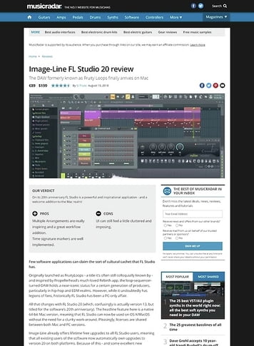 MusicRadar.com Image-Line FL Studio 20 MusicRadar.com Image-Line FL Studio 20