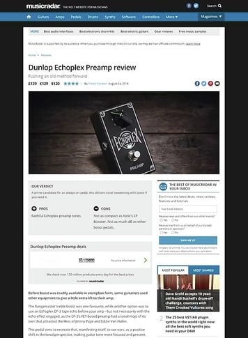 MusicRadar.com Dunlop Echoplex Preamp MusicRadar.com Dunlop Echoplex Preamp