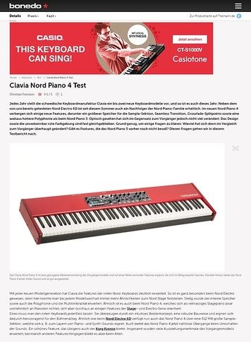 Bonedo.de Clavia Nord Piano 4 Bonedo.de Clavia Nord Piano 4