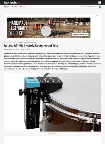 Bonedo.de Roland RT-MicS Hybrid Drum Modul Bonedo.de Roland RT-MicS Hybrid Drum Modul