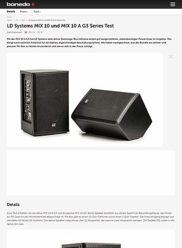 Bonedo.de LD Systems MIX 10 und MIX 10 A G3 Series Bonedo.de LD Systems MIX 10 und MIX 10 A G3 Series
