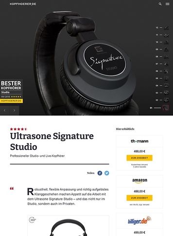 Kopfhoerer.de Ultrasone Signature Studio Kopfhoerer.de Ultrasone Signature Studio