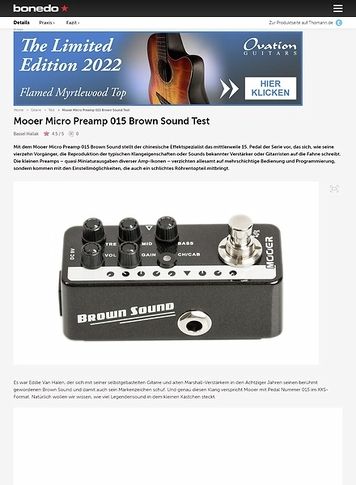 Bonedo.de Mooer Micro Preamp 015 Brown Sound Bonedo.de Mooer Micro Preamp 015 Brown Sound