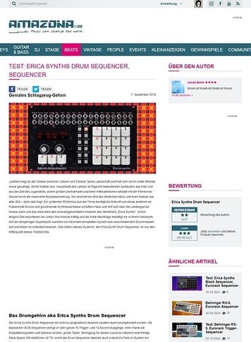 Amazona.de Erica Synths Drum Sequencer Amazona.de Erica Synths Drum Sequencer