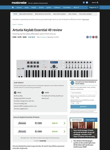 MusicRadar.com Arturia Keylab Essential 49 MusicRadar.com Arturia Keylab Essential 49