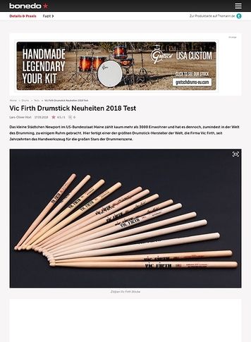 Bonedo.de Vic Firth Drumstick Neuheiten 2018 Bonedo.de Vic Firth Drumstick Neuheiten 2018