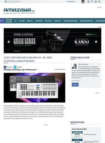 Amazona.de Arturia Keylab 49 MKII, Keylab 61 MKII Amazona.de Arturia Keylab 49 MKII, Keylab 61 MKII