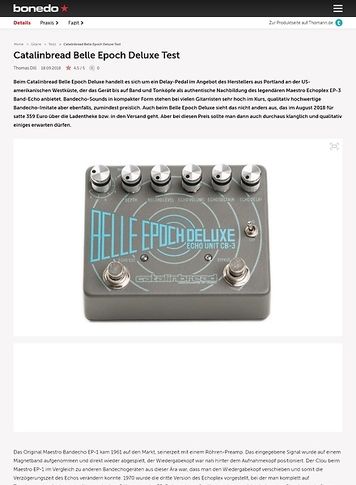 Bonedo.de Catalinbread Belle Epoch Deluxe Bonedo.de Catalinbread Belle Epoch Deluxe