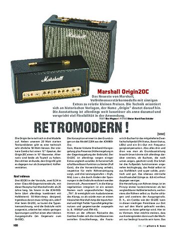 Gitarre & Bass Marshall Origin20C Gitarre & Bass Marshall Origin20C
