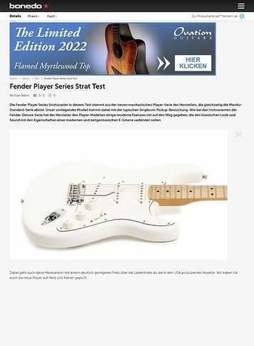 Bonedo.de Fender Player Series Strat Bonedo.de Fender Player Series Strat