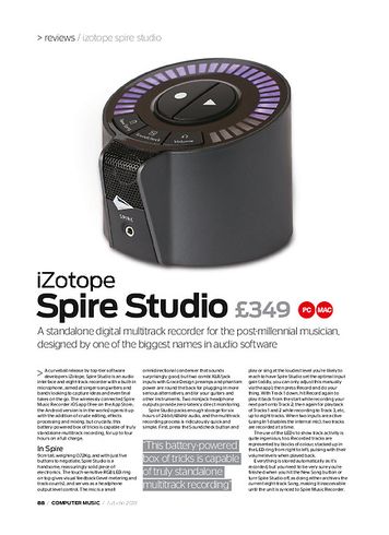 Computer Music iZotope Spire Studio Computer Music iZotope Spire Studio