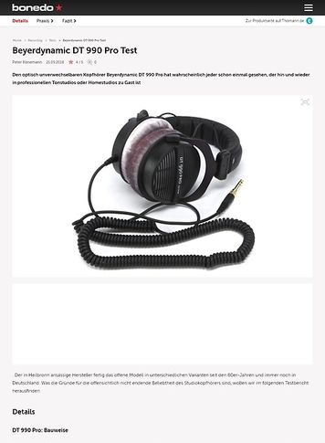 Bonedo.de Beyerdynamic DT 990 Pro Bonedo.de Beyerdynamic DT 990 Pro