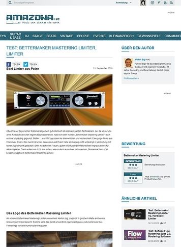 Amazona.de Bettermaker Mastering Limiter Amazona.de Bettermaker Mastering Limiter