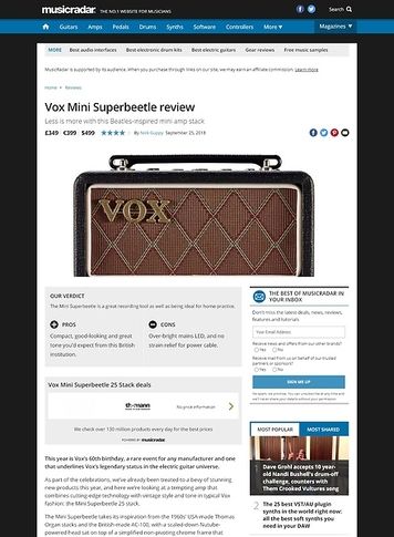 MusicRadar.com Vox Mini Superbeetle 25 Stack MusicRadar.com Vox Mini Superbeetle 25 Stack